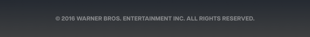 Close-up of the copyright line reading © 2016 Warner Bros. Entertainment Inc. All Rights Reserved.