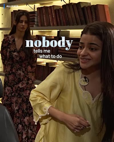 'nobody tells me what to do' with 'nobody' large and serif