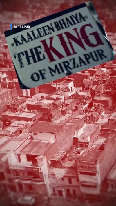 Torn newspaper headline reading KAALEEN BHAIYA THE KING OF MIRZAPUR