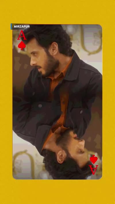 A frame composited inside a playing-card graphic on a yellow ground
